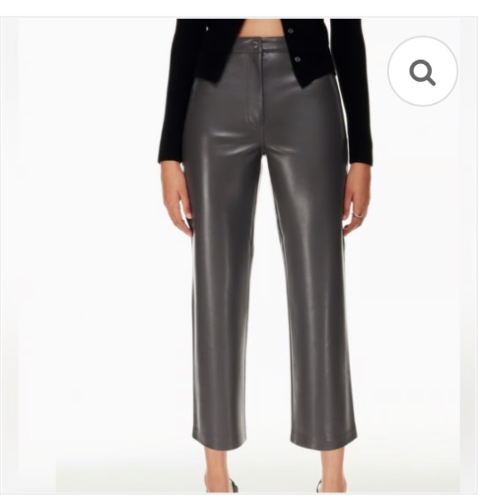 Aritzia Melina Cropped Pants Dark Grey